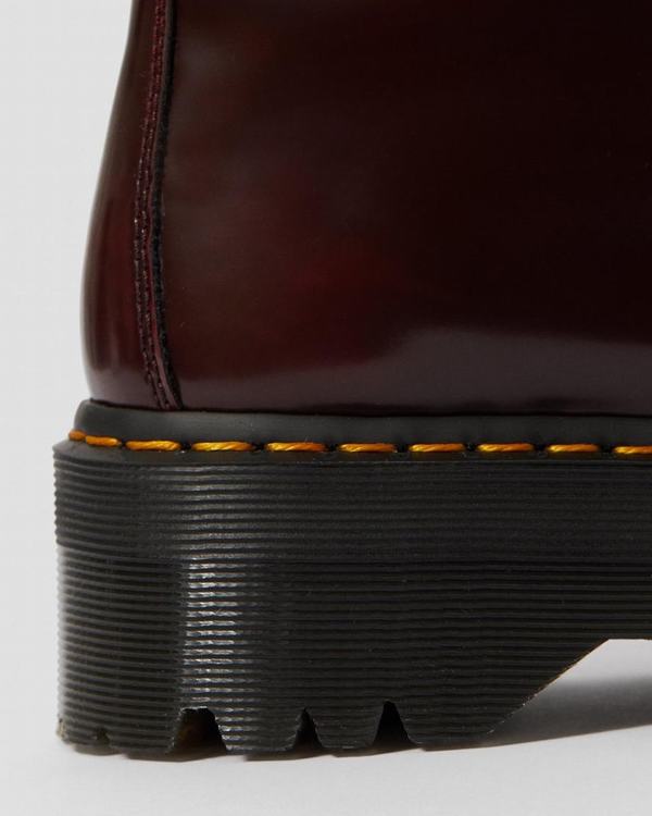 Dr Martens Dámské Boty Na Platformě Vegan Jadon Ii Červené, CZ-298406